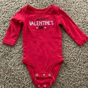 Red Valentine's Day Baby Onesie